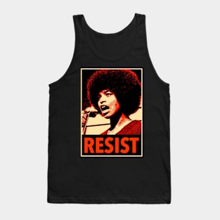 Angela Davis Resist (orange tone) Tank Top